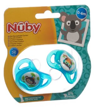 NUBY Nuggi Prisma orthodontisch 0-6 Monate 2 Stk