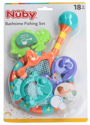NUBY buntes Fischernetz Set m 4 Spielfiguren