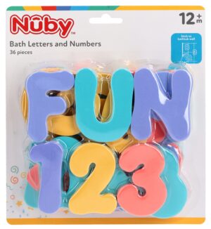 NUBY Alphabet und Zahlen fuer Badewanne 36 Stk