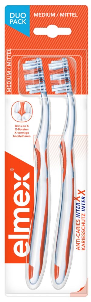 ELMEX KARIESSCHUTZ InterX Mittel Zahnbürste Duo