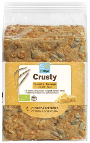 PURAL Crusty Dinkel-Käse und Sonnenblumenker 200 g