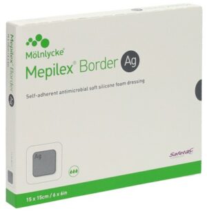 MEPILEX Ag Border Schaumverband 15x15cm      5 Stk