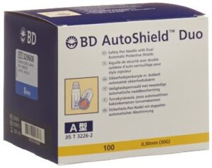 BD AUTOSHIELD DUO Sicherheitspennadel 8mm 100 Stk