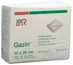 GAZIN Mullkompressen 10x20cm 12f/17f o RK  100 Stk