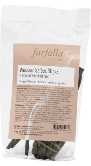 FARFALLA Räucherung Weisser Salbei 2 Bündel 15 g