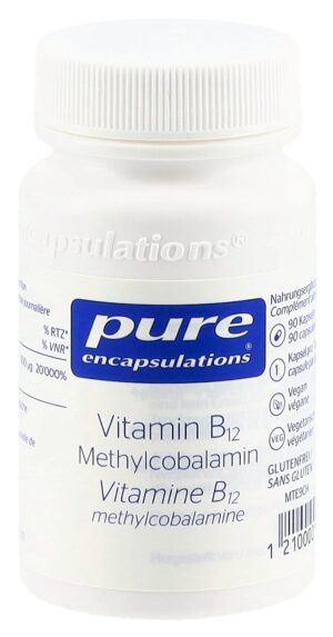 PURE B12 Methylcobalamin Kaps Fl 90 Stk