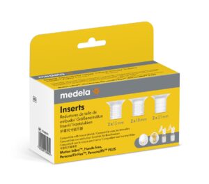 MEDELA Einsätze 2x21mm 2x18mm 2x15mm         6 Stk