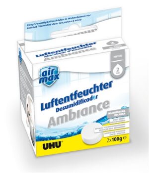 UHU AIRMAX Luftentfeuchter Tabs neutral 2 100 g