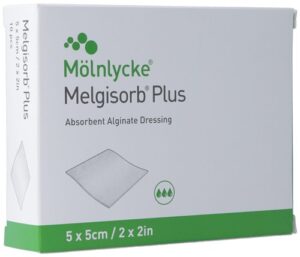MELGISORB PLUS Alginat-Verband 5x5cm ster   10 Stk