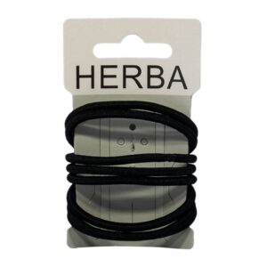 HERBA Haarbinder 5cm schwarz                 8 Stk