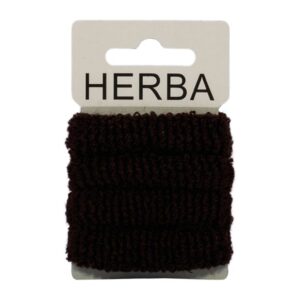HERBA Haarbinder 4cm frottée schwarz         4 Stk