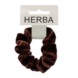 HERBA Scunci 9cm Samt braun
