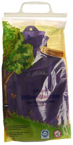 SANGER Wärmflasche 2l Flauschbezug lila