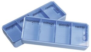 SUPAIR Tablettendose gross 1 Tag 4F D/F/I blau