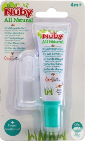 NUBY All Naturals Fingerzahnbürste Zahncreme  20 g