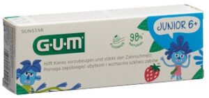 GUM Junior Zahngel 6+J Erdbeere 50 ml