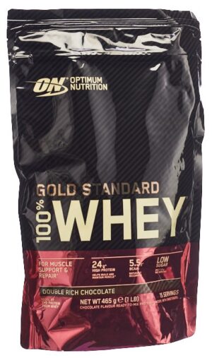 OPTIMUM 100% Whey Gold Std Choco Dbl Ri Btl 450 g