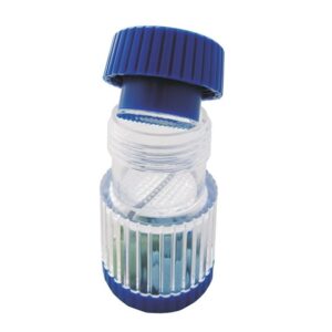 SUNDO Tablettenmörser Schraubdeckel blau-trans