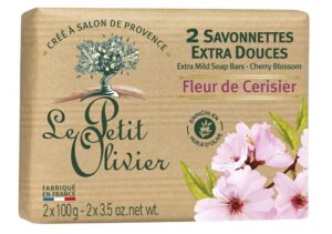 LE PETIT OLIVIER savonnettes fleur ceris 2 100 g