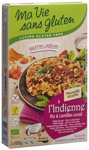 MA VIE S GLUT Bratlinge Reis-Rote Linsen 2 100 g