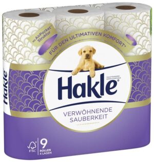 HAKLE Verwöhnende Sauberk Toilettenpa 9 Stk