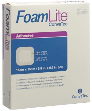 FOAM LITE Convatec Silikon-Schaum 15x15cm 10 Stk
