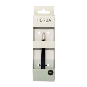 HERBA Pinzette schräg Inox schwarz Logo