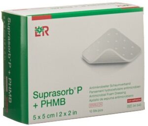 SUPRASORB P+PHMB Schaumverband 5x5cm        10 Stk