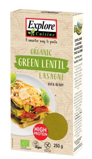 EXPLORE CUISINE Lasagne aus Grün Linsen Bio  250 g