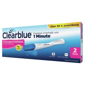 CLEARBLUE Schwangerschaftstest Schnell Erken 2 Stk