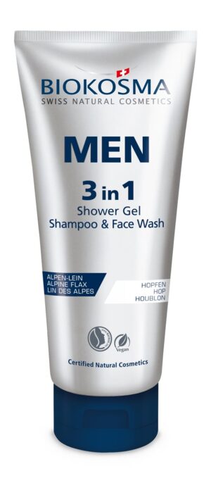 BIOKOSMA MEN 3 in 1 Shower&Shamp&Face Tb 200 ml