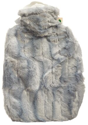 FROSCH Wärmflasche PVC 1.8l Hochflorbezug grau