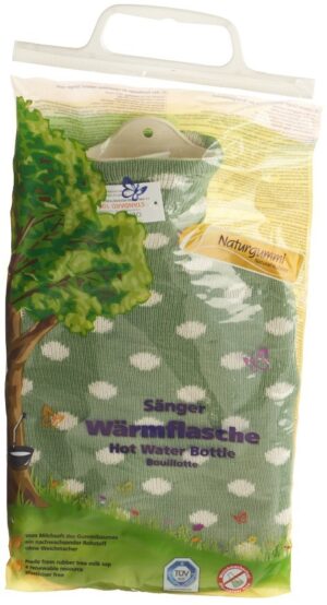 SANGER Wärmflasche 2l Strickbezug grün Punk
