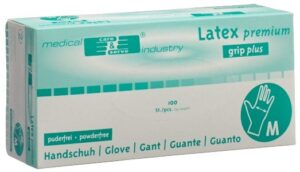 GRIBI Unters Handsch M Latex puderfr unBox 100 Stk
