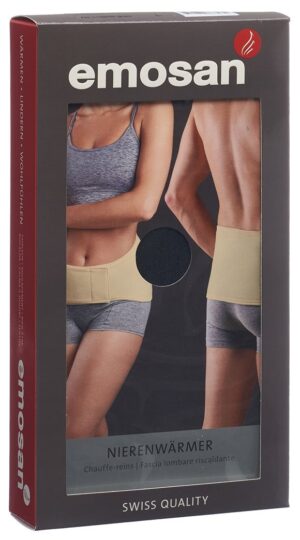EMOSAN Ultra Nierenwärmer Velcro L grau Swisstag