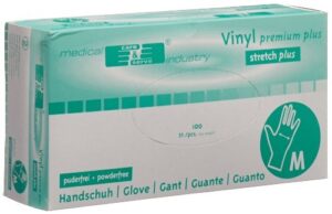 GRIBI Unters Handsch Vinyl M puderfr unBox 100 Stk