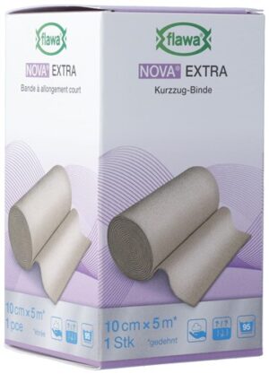 FLAWA NOVA EXTRA Kurzzugbinde 10cmx5m hautfarbig