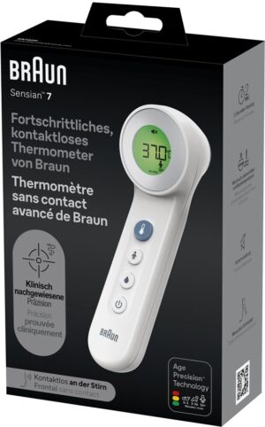 BRAUN Sensian 7 BNT400 Weiss Age Prec Stirn Thermo