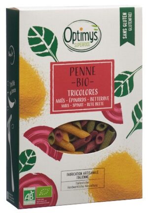 OPTIMYS Dreifarbige Mais-Penne Bio       Btl 250 g