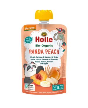 HOLLE Panda Peach Pouchy Pfir Apri Bana Dink 100 g