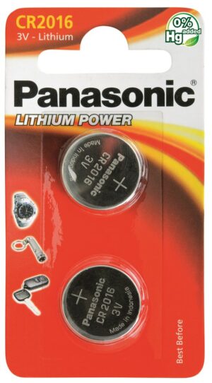 PANASONIC Batterien Knopfzelle CR2016  Blist 2 Stk