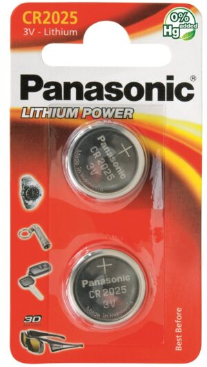 PANASONIC Batterien Knopfzelle CR2025  Blist 2 Stk