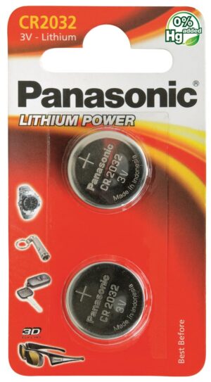 PANASONIC Batterien Knopfzelle CR2032  Blist 2 Stk