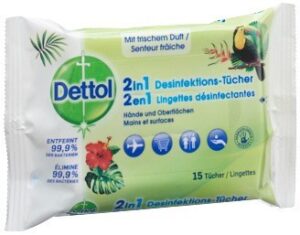 DETTOL 2in1 Desinfektions-Tücher 15 Stk
