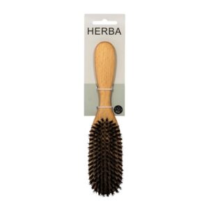 HERBA Haarbürste Wildschweinbo 21.5cm Buchenholz