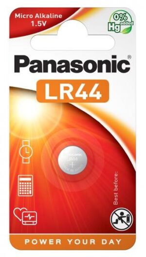 PANASONIC Batterien Knopfzelle LR44    Blist 2 Stk