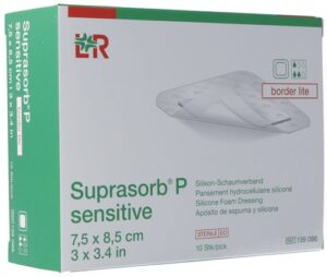 SUPRASORB P sensitive border lite 7.5x8.5cm 10 Stk