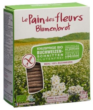 BLUMENBROT Knusp Schnitt Buchw Bio glut fr n 150 g