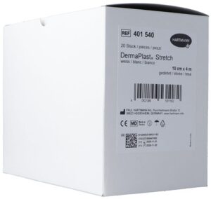 DERMAPLAST STRETCH Gazebinde 10cmx4m weiss  20 Stk