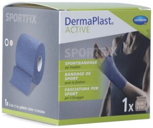 DERMAPLAST Active Sportbandage 6cmx5m blau